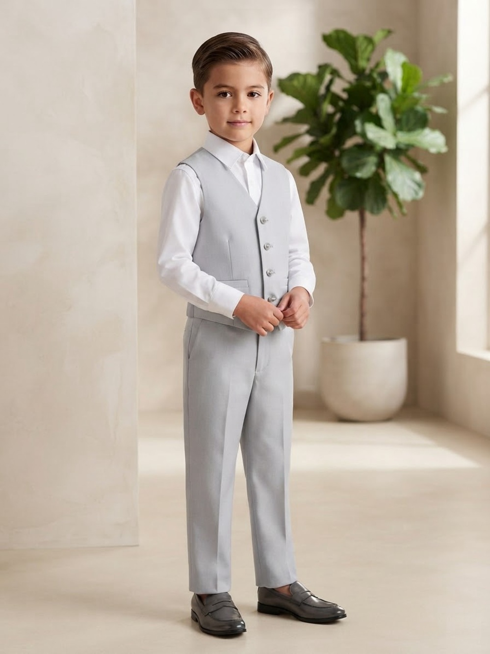 Take 50% OFF- Van Heusen Boys' Dress Vest and Trousers Set, Size-6
